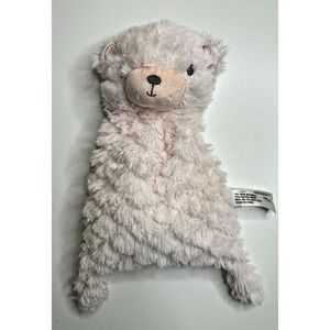 Dreamgro Pink Teddy Bear Baby Security Blanket Soft Toy Textured Furry Sewn Eyes
